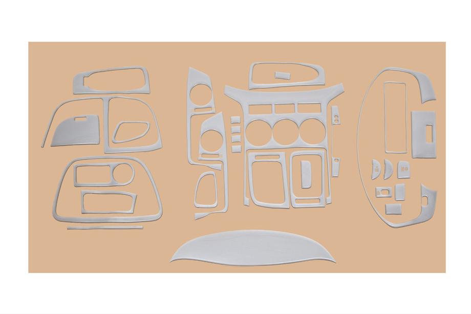 Hyundai H300, H1, Starex 2008-2020 гг. Накладки на панель приборов (Big Set) Карбон Фото 5
