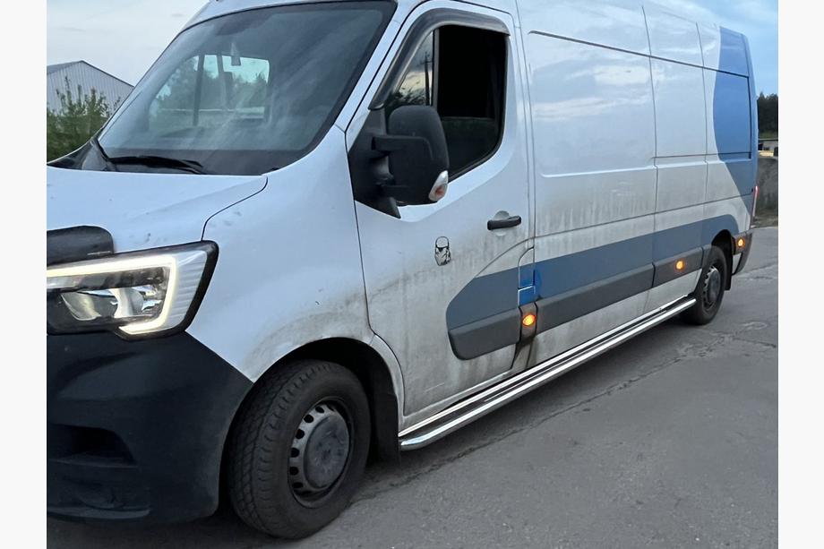 Opel Movano 2010-2021 гг. Боковые Подножки Premium (2 шт., Нержавейка) 60 мм, средняя база Фото 4