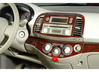 Nissan Micra K12 2003-2010 гг. Накладки на Панель Приборов Алюминий фото 2