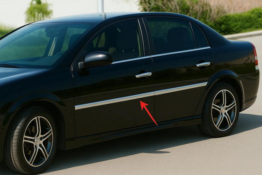 Opel Vectra C 2002-2008 гг. Накладки на дверные молдинги из нержавеющей стали (4 шт) Carmos - Турецкая Нержавеющая Сталь Image