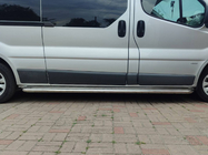 Opel Vivaro 2001–2015 гг. Боковые Подножки Premium (2 шт., Нержавейка) фото 9