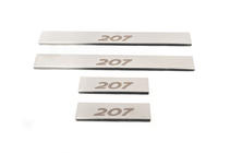 Peugeot 207 2006–2014 гг. Накладки на пороги Carmos (4 шт, нержавейка) фото 3