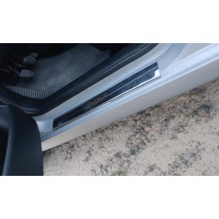 Накладки на пороги Carmos (4 шт, нержавейка) Peugeot 207 2006–2014 гг. фото 4
