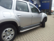Renault Duster 2008–2017 гг. Боковые Подножки Premium (2 шт., Нержавейка) 60 мм фото 1