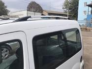 Renault Kangoo 1998-2008 гг. Хромированные Рейлинги Стандартная база, пластиковые ножки фото 8
