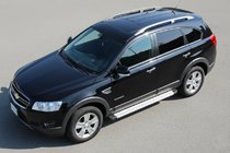 Chevrolet Captiva 2006-2019 гг. Боковые Подножки Maya V2 (2 шт., Алюминий) 2016-2019 фото 1