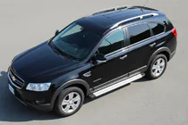 Chevrolet Captiva 2006-2019 гг. Боковые Подножки Maya V2 (2 шт., Алюминий) фото 1
