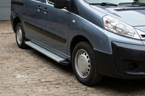 Citroen Jumpy 2007–2017 гг. Боковые Подножки Maya V2 (2 шт., Алюминий) фото 1