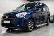 Dacia Dokker 2013-2022 гг. Боковые Подножки Maya V2 (2 шт., Алюминий) фото 1