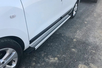 Dacia Lodgy 2012-2022 гг. Боковые Подножки Maya V2 (2 шт., Алюминий) фото 3