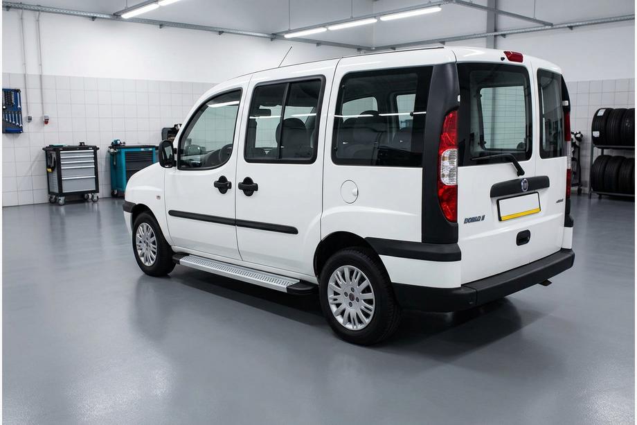 Fiat Doblo I 2001-2005 гг. Боковые Подножки Maya V2 (2 шт., Алюминий) Image
