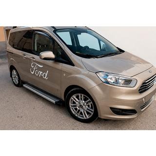 Боковые Подножки Maya V2 (2 шт., Алюминий) Ford Courier 2014-2023 гг. фото 1