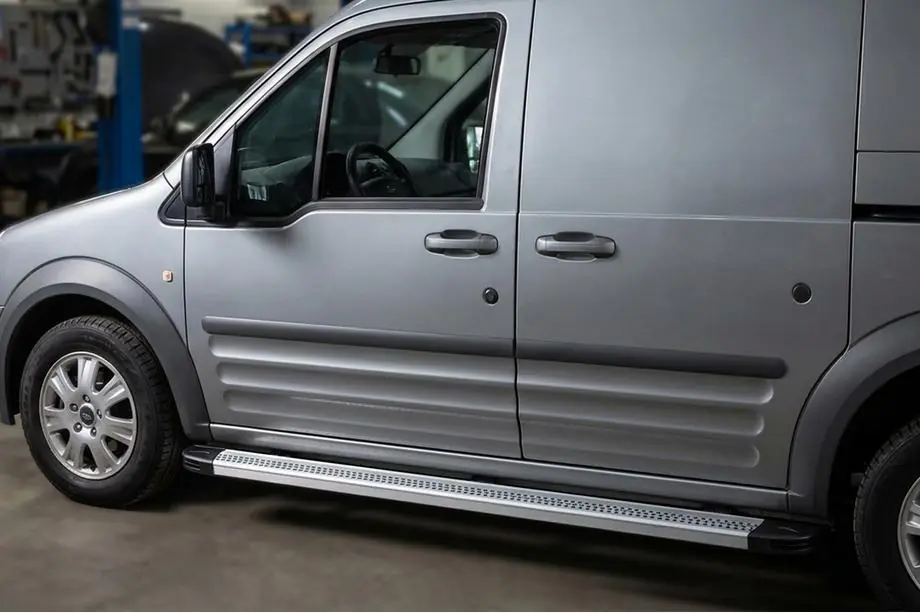 Ford Connect 2006–2009 гг. Боковые Подножки Maya V2 (2 шт., Алюминий) Image