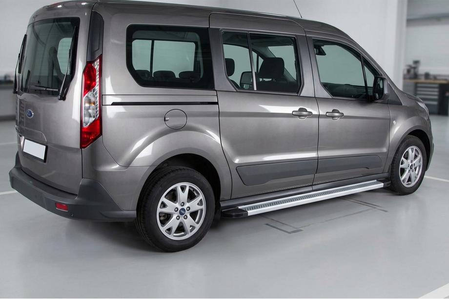 Ford Connect 2014-2021 гг. Боковые Подножки Maya V2 (2 шт., Алюминий) Image