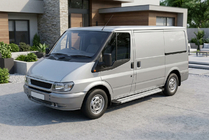 Ford Transit 2000–2014 гг. Боковые Подножки Maya V2 (2 шт., Алюминий) фото 1