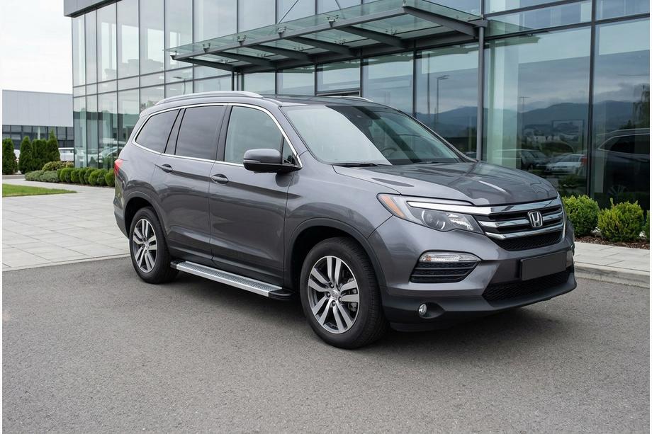 Honda Pilot 2015-2022 гг. Боковые Подножки Maya V2 (2 шт., Алюминий) Image