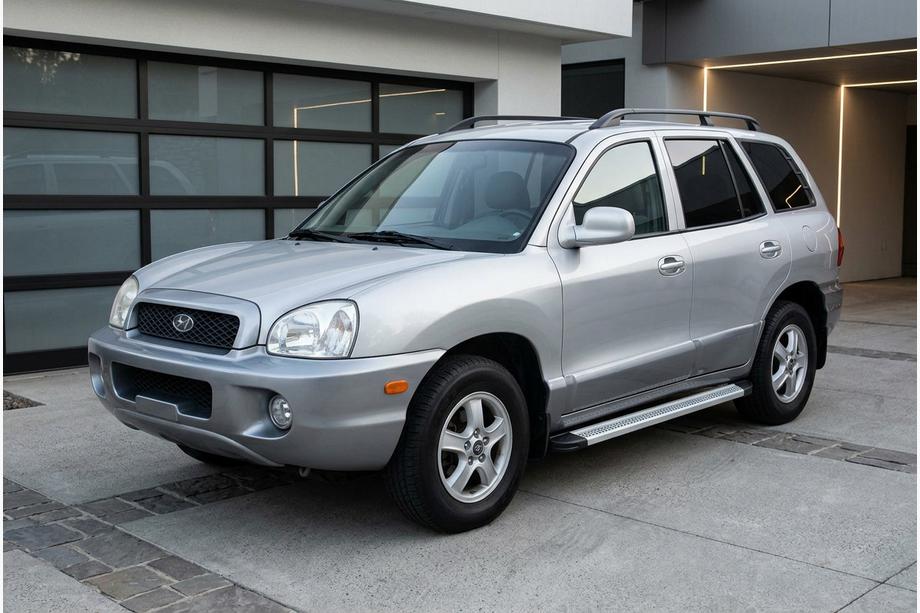 Hyundai Santa Fe 1 2000-2006 гг. Боковые Подножки Maya V2 (2 шт., Алюминий) Image