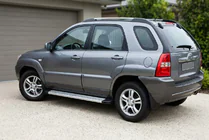 Kia Sportage 2004-2010 гг. Боковые Подножки Maya V2 (2 шт., Алюминий) фото 1