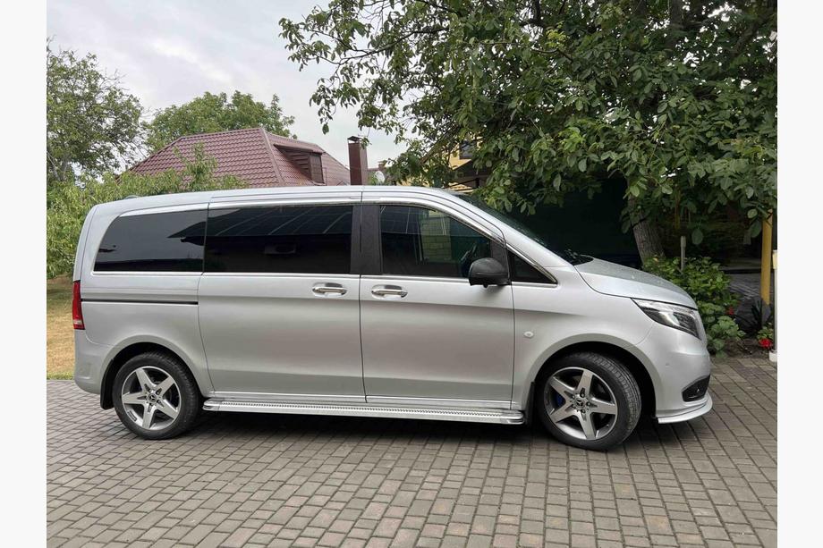 Mercedes Vito/V-class W447 2014- гг. Боковые Подножки Maya V2 (2 шт., Алюминий) Длинная (ExtraLong) Фото 2