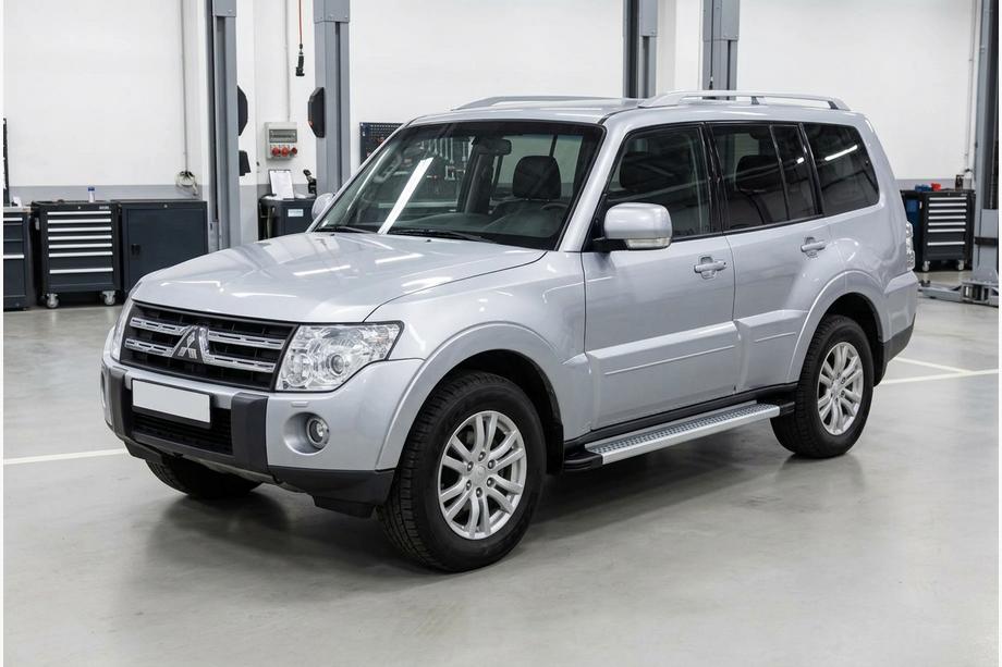 Mitsubishi Pajero Wagon IV 2006-2021 гг. Боковые Подножки Maya V2 (2 шт., Алюминий) Image