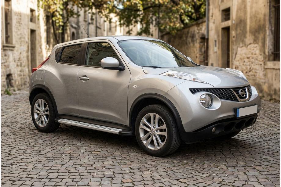 Nissan Juke 2010-2019 гг. Боковые Подножки Maya V2 (2 шт., Алюминий) Image
