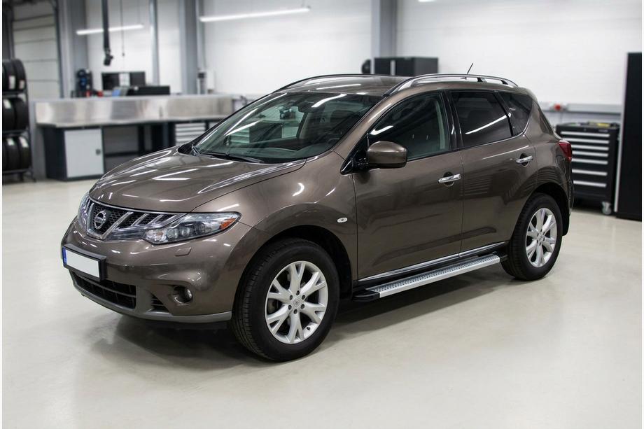 Nissan Murano 2008-2014 гг. Боковые Подножки Maya V2 (2 шт., Алюминий) Image