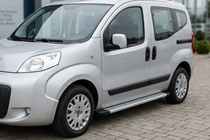 Peugeot Bipper 2008-2017 гг. Боковые Подножки Maya V2 (2 шт., Алюминий) фото 1