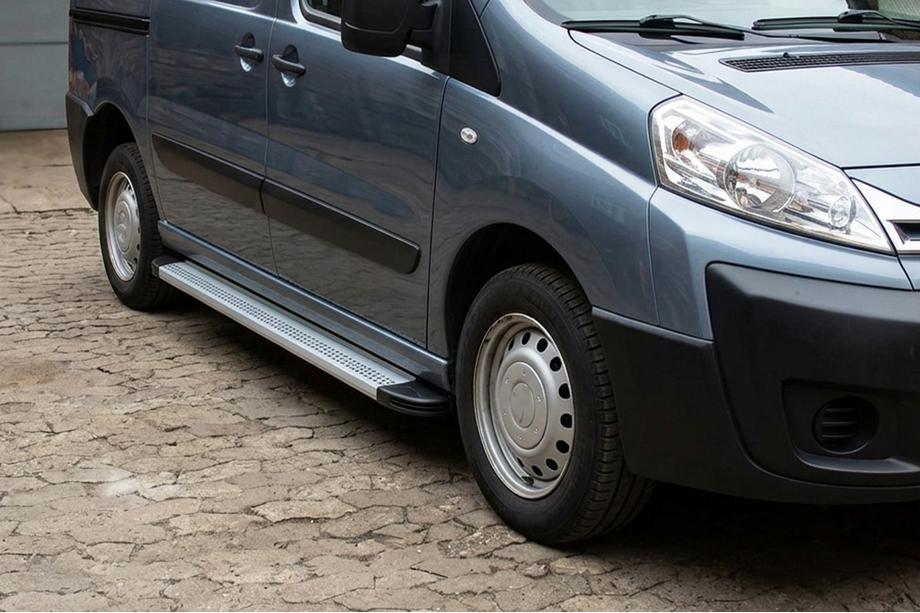 Peugeot Expert 2007-2016 гг. Боковые Подножки Maya V2 (2 шт., Алюминий) Image