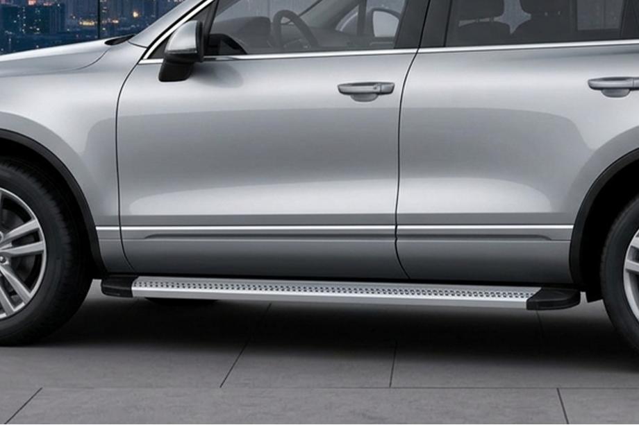 Porsche Cayenne 2003–2010 гг. Боковые Подножки Maya V2 (2 шт., Алюминий) Image