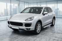 Porsche Cayenne 2010-2017 гг. Боковые Подножки Maya V2 (2 шт., Алюминий) фото 1