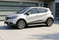 Renault Captur 2013-2019 гг. Боковые Подножки Maya V2 (2 шт., Алюминий) фото 1