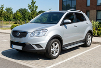 SsangYong Korando 2010-2019 гг. Боковые Подножки Maya V2 (2 шт., Алюминий) фото 1