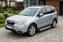 Subaru Forester 2013-2018 гг. Боковые Подножки Maya V2 (2 шт., Алюминий) фото 1