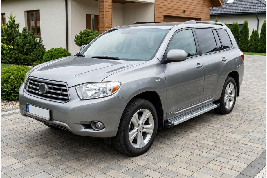 Toyota Highlander 2008-2013 гг. Боковые Подножки Maya V2 (2 шт., Алюминий) Image