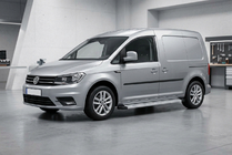 Volkswagen Caddy 2015-2020 гг. Боковые Подножки Maya V2 (2 шт., Алюминий) фото 1