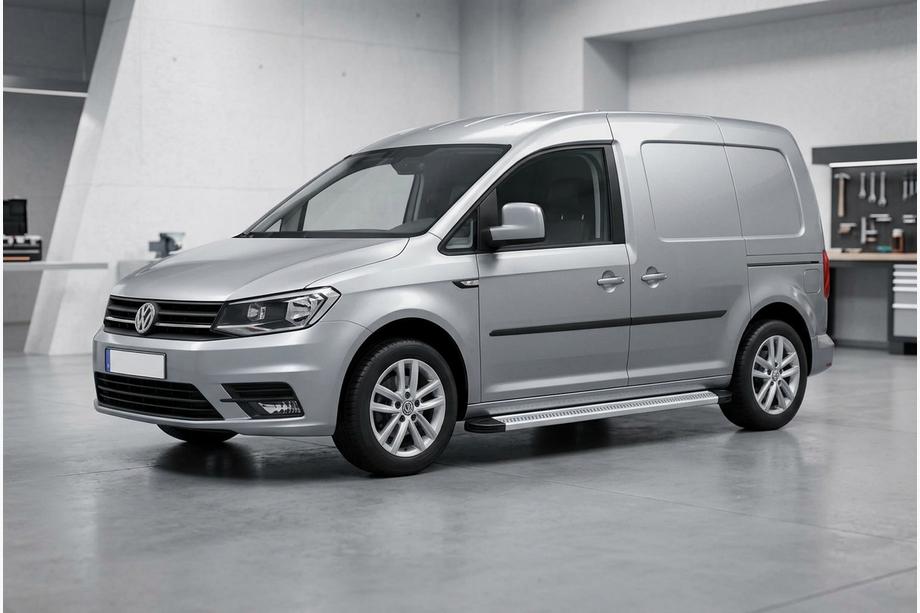 Volkswagen Caddy 2015-2020 гг. Боковые Подножки Maya V2 (2 шт., Алюминий) Image