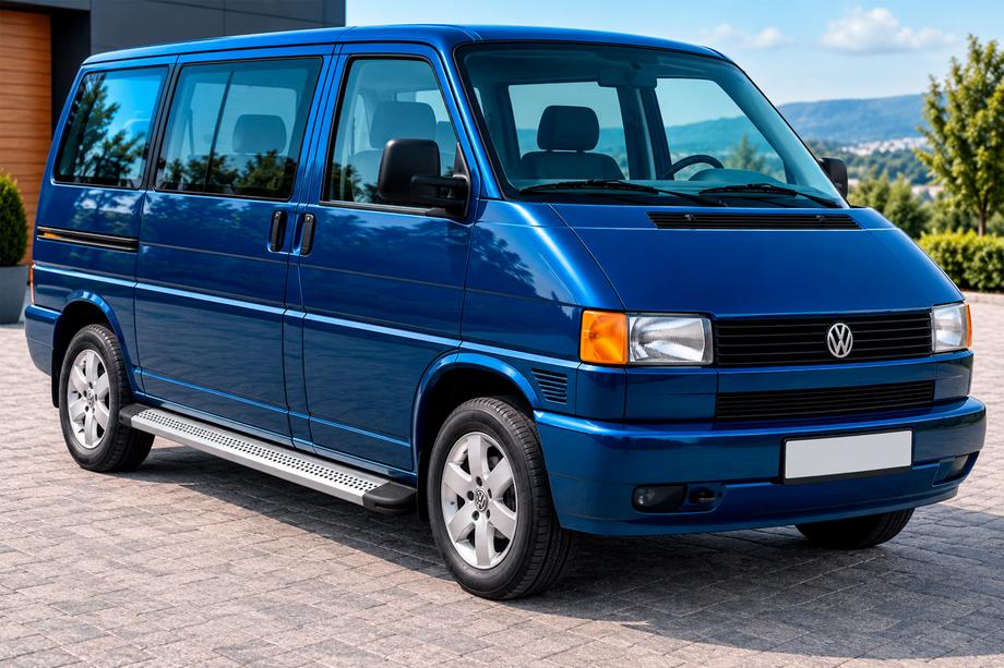 Volkswagen T4 Caravelle/Multivan 1990–2003 гг. Боковые Подножки Maya V2 (2 шт., Алюминий) Длинная База Image