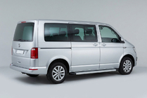 Volkswagen T6 2015-2024 гг. Боковые Подножки Maya V2 (2 шт., Алюминий) Короткая База фото 1
