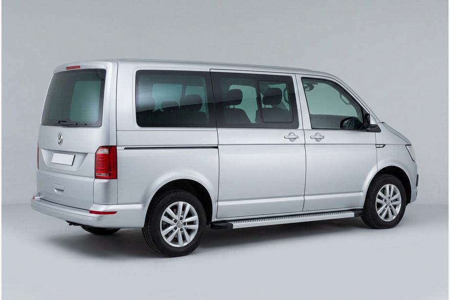Volkswagen T6 2015-2024 гг. Боковые Подножки Maya V2 (2 шт., Алюминий) Короткая База Image