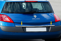 Renault Megane II 2004-2009 гг. Накладка на багажник нержавейка HB, Carmos - Турецкая сталь фото 2