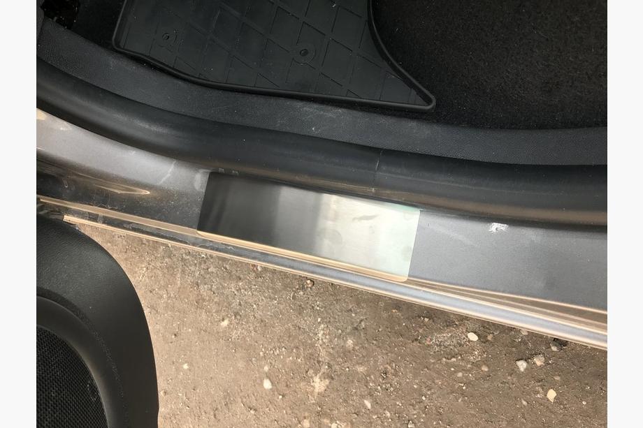 Renault Scenic/Grand 2009-2016 гг. Накладки на Пороги Nataniko (4 шт., Нержавейка) Стандарт - лента Lohmann, 0,5 мм Фото 5
