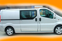 Renault Trafic 2001–2015 гг. Боковые трубы BB002 (2 шт., нержавейка) фото 8