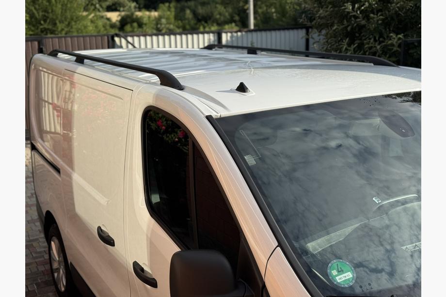 Renault Trafic 2015- гг. Черные рейлинги Длинные, Чугунные Ножки Фото 2