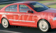 Skoda Octavia II A5 2010-2013 гг. Накладки на молдинги (4 шт, нержавейка) фото 2