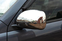 Toyota Land Cruiser Prado 120 2002-2009 гг. Накладки на Зеркала (2 шт., Нержавейка) Carmos - Турецкая Нержавеющая Сталь фото 6