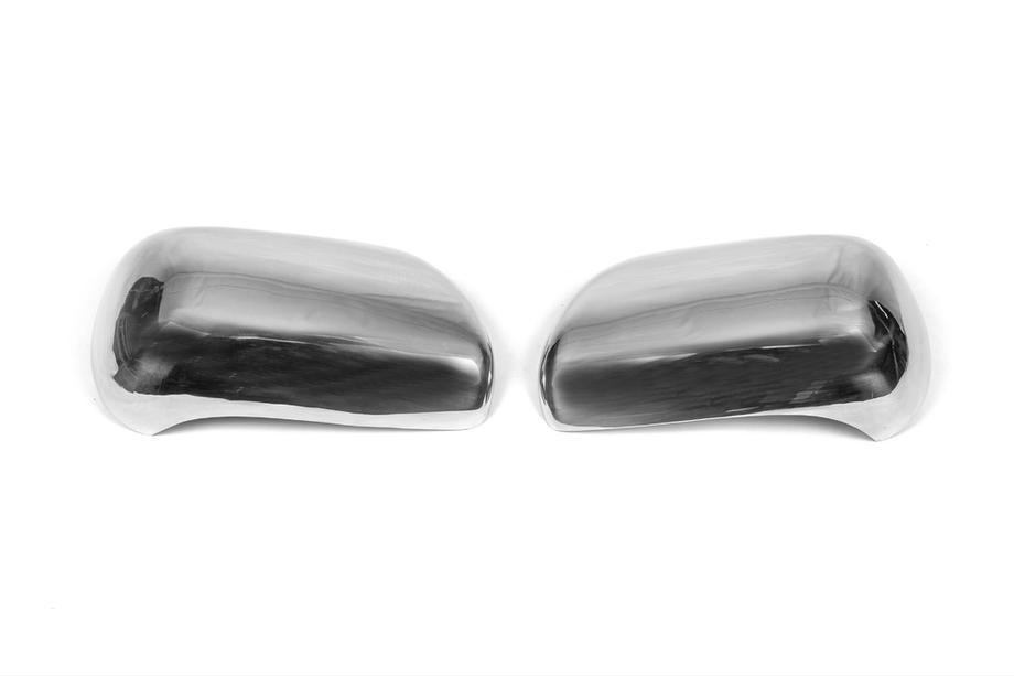 Toyota Land Cruiser Prado 120 2002-2009 гг. Накладки на Зеркала (2 шт., Нержавейка) OmsaLine - Итальянская Нержавейка Фото 3