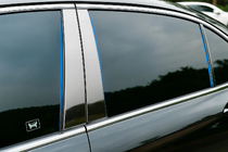 Honda Civic Sedan VIII 2006-2011 гг. Накладки на дверные стойки из нержавеющей стали (6 шт) фото 1