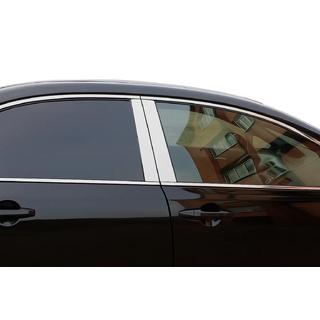 Накладки на дверные стойки из нержавеющей стали (6 шт) Honda Civic Sedan VIII 2006-2011 гг. фото 2