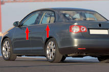 Volkswagen Jetta 2006-2011 гг. Наружные молдинги окон нержавейка (4 шт) Carmos - Турецкая Нержавеющая Сталь фото 1