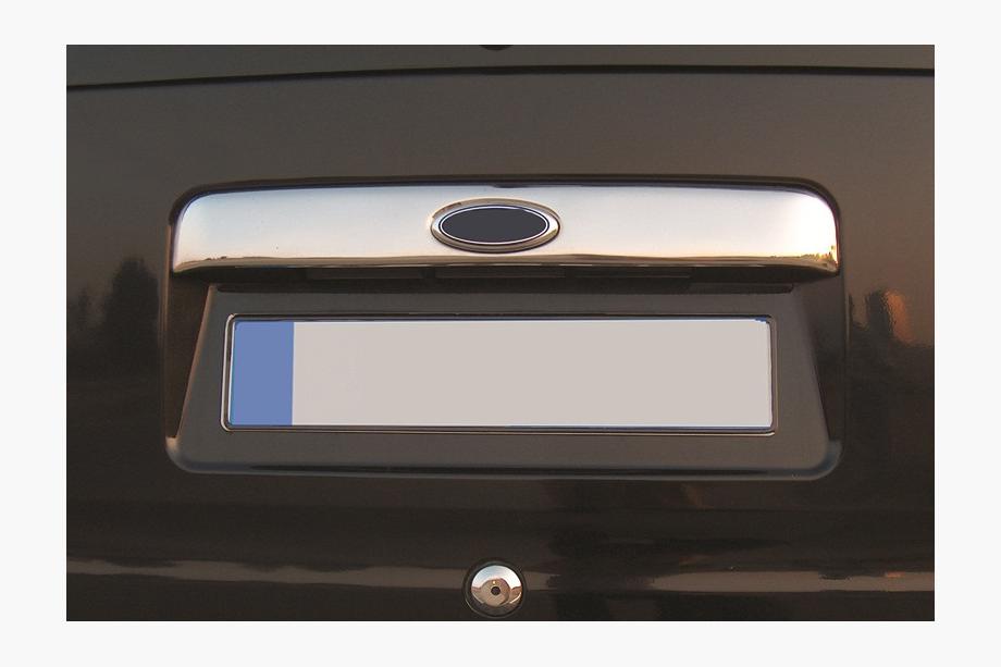 Ford Connect 2002–2006 гг. Хромированная накладка над номером (установка на оригинал, с местом под логотип, нержавейка) OmsaLine - Итальянская Нержавейка Image